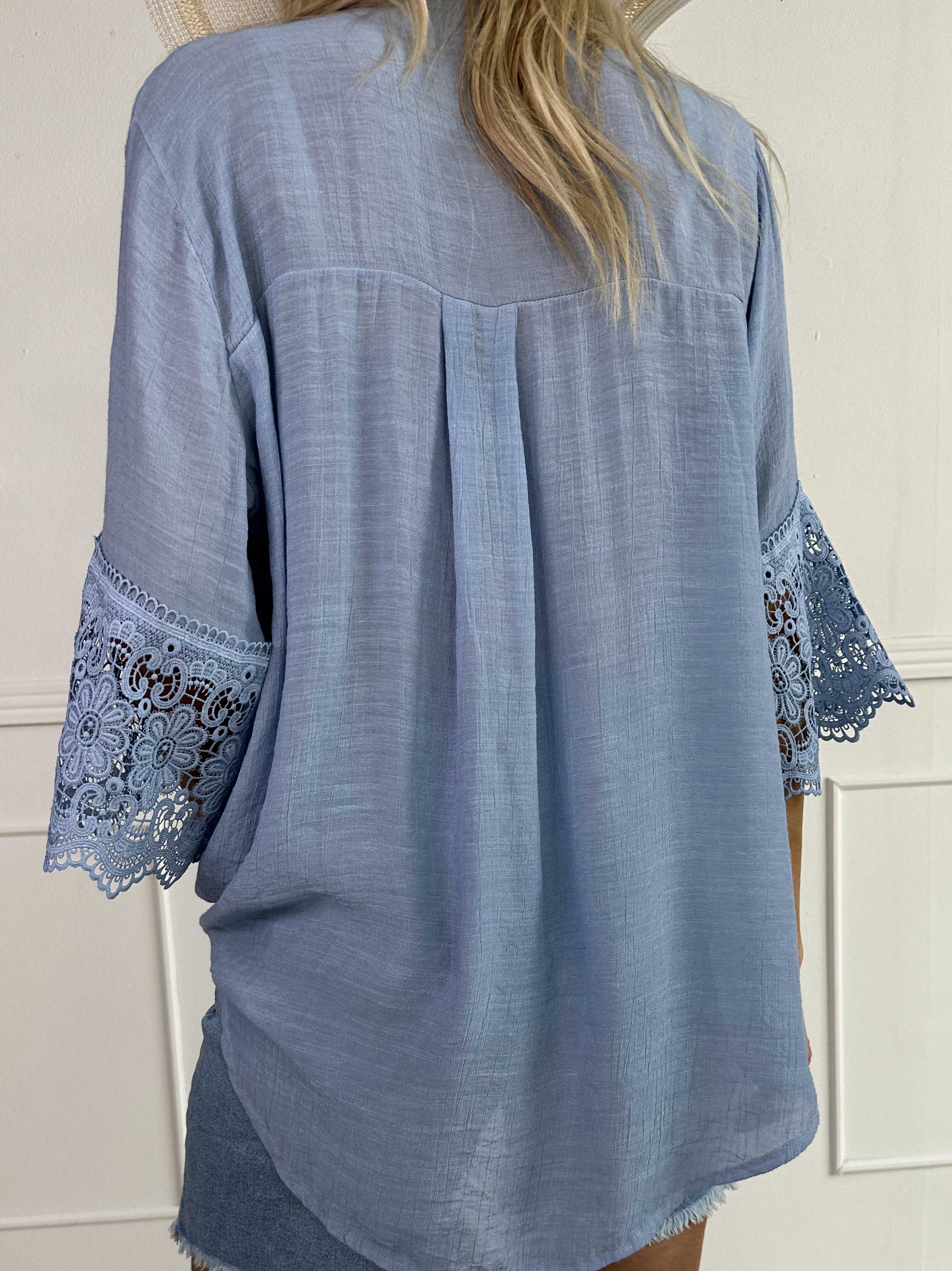 Alva - Söt tunika med söta broderade ärmar